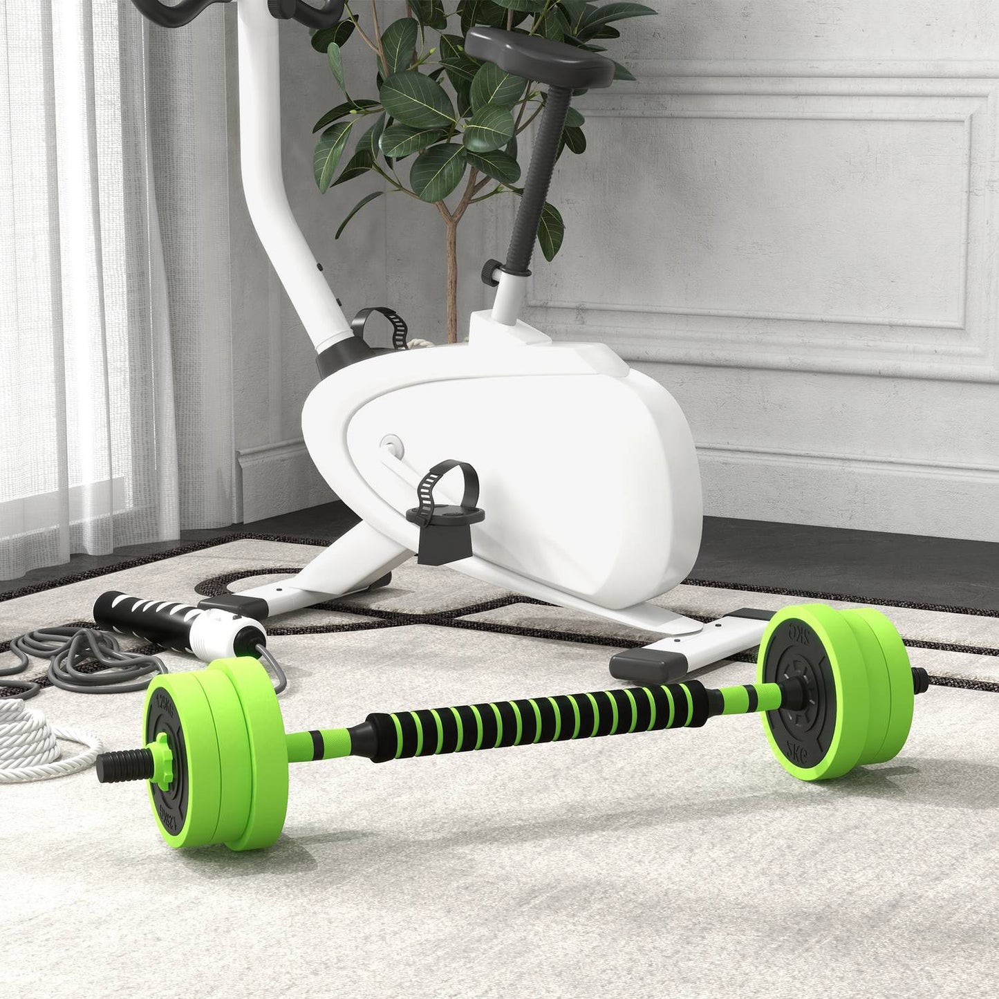 Adjustable 20 kg Dumbbell Set – 4-in-1 Home Gym Equipment