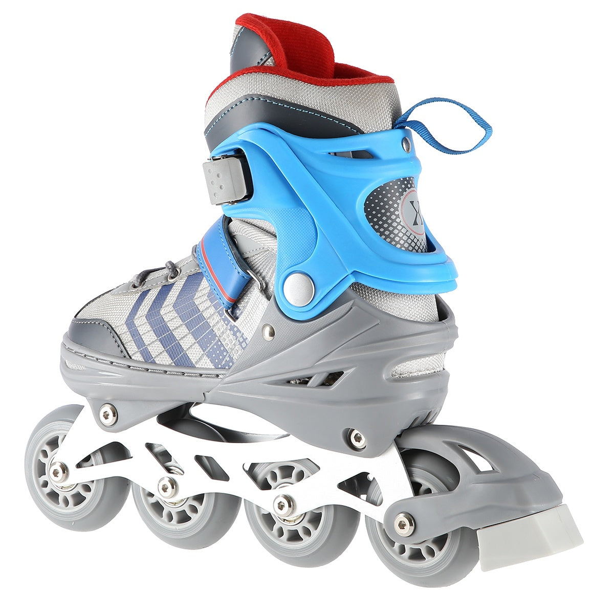 4-in-1 Grey/Blue Inline & Hockey Ice Skates, Size L (39-43)