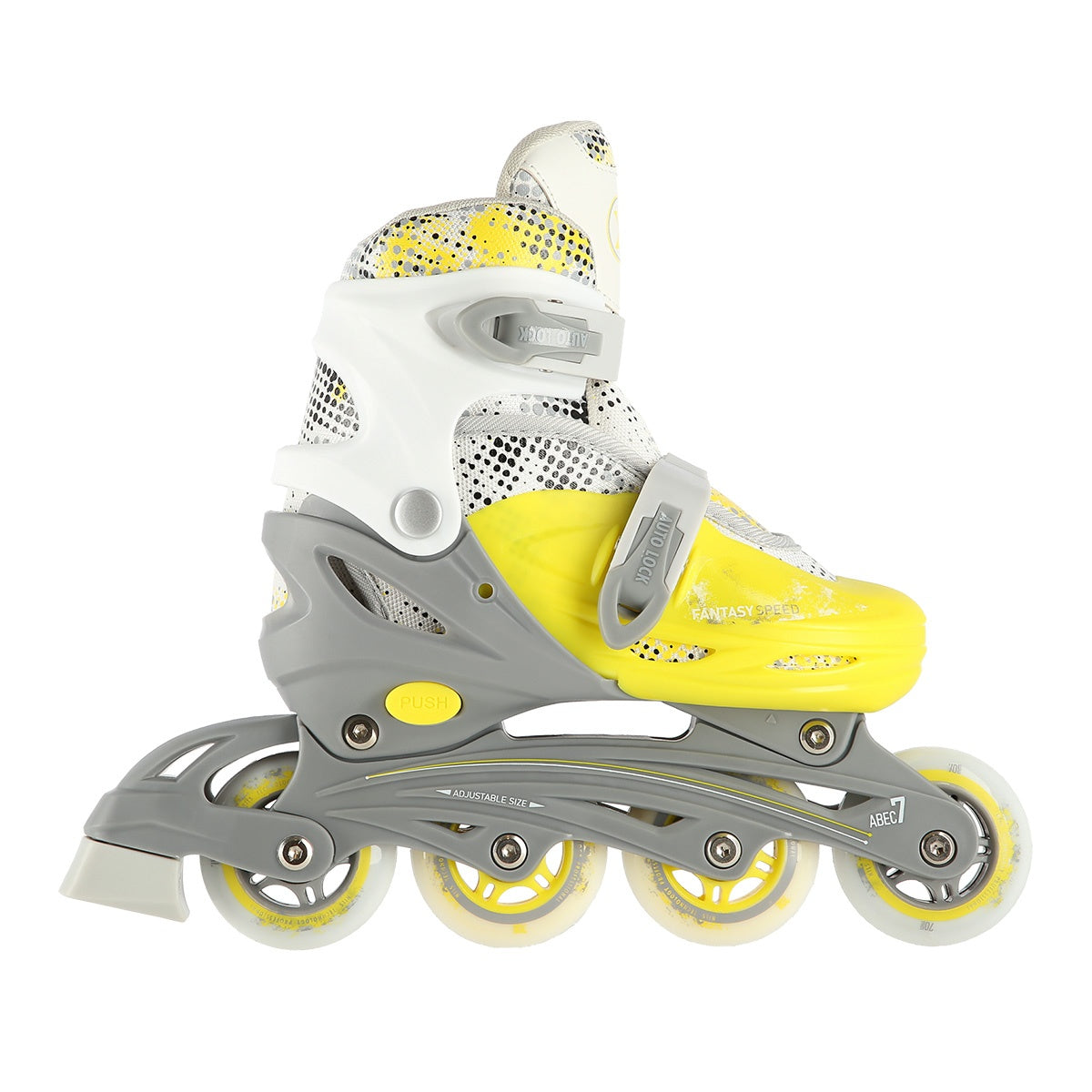 4-in-1 Inline/Ice Skates, Lime, Size S (31-34)