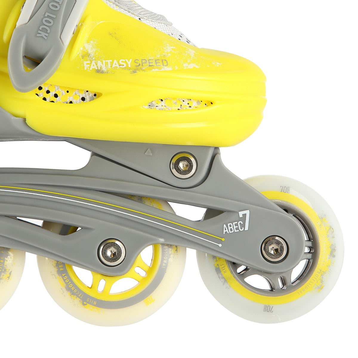 4-in-1 Inline/Ice Skates, Lime, Size S (31-34)