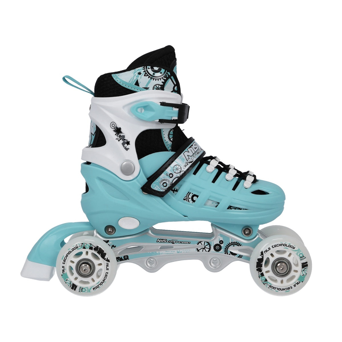 4-in-1 Inline Ice Skates, Mint, Size S (31-34)