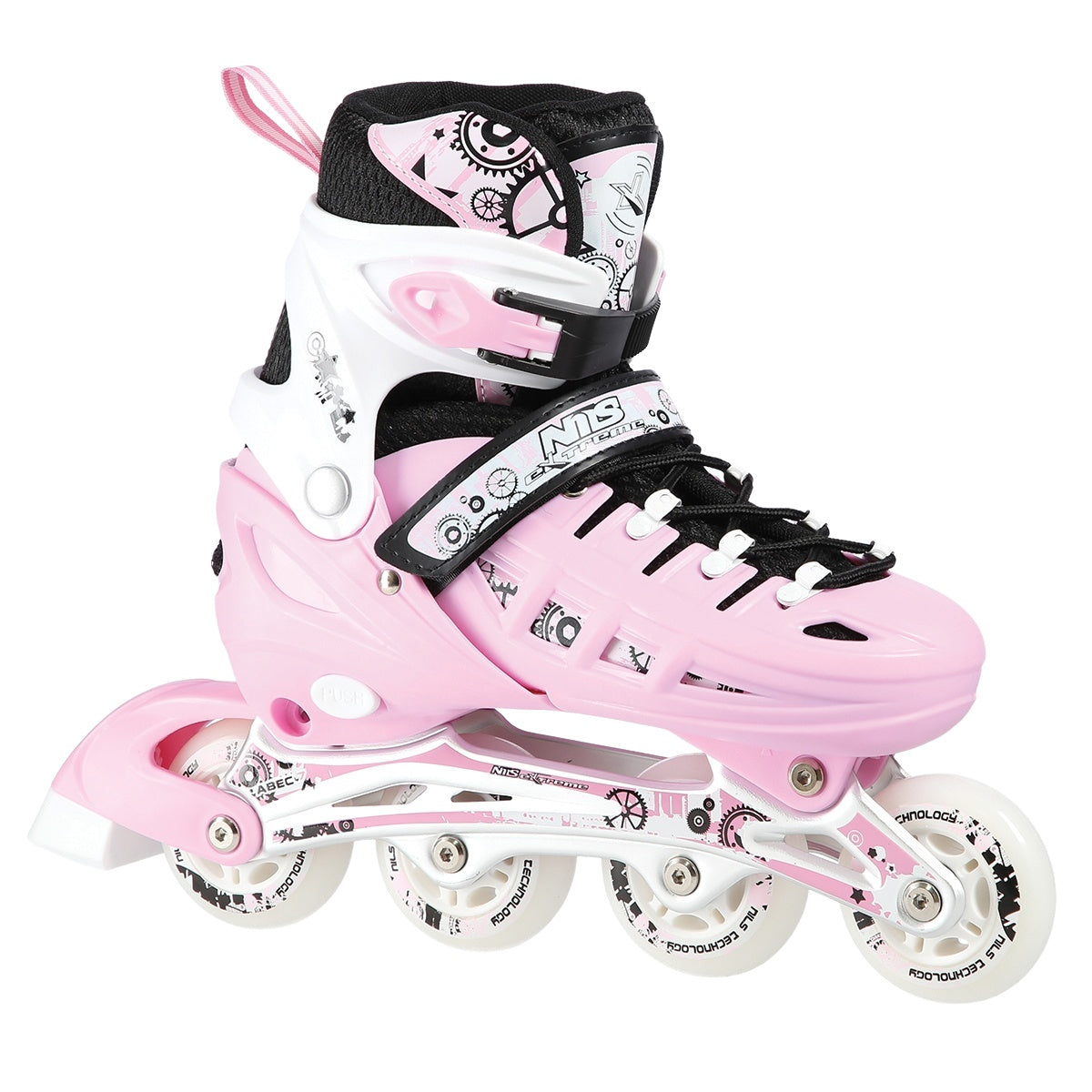 4-in-1 Inline/Ice Skates, Pink, Size M (35-38)