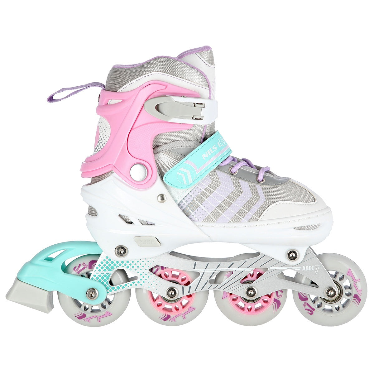 4-in-1 Inline & Ice Skates, Pink, Size S (29-33)