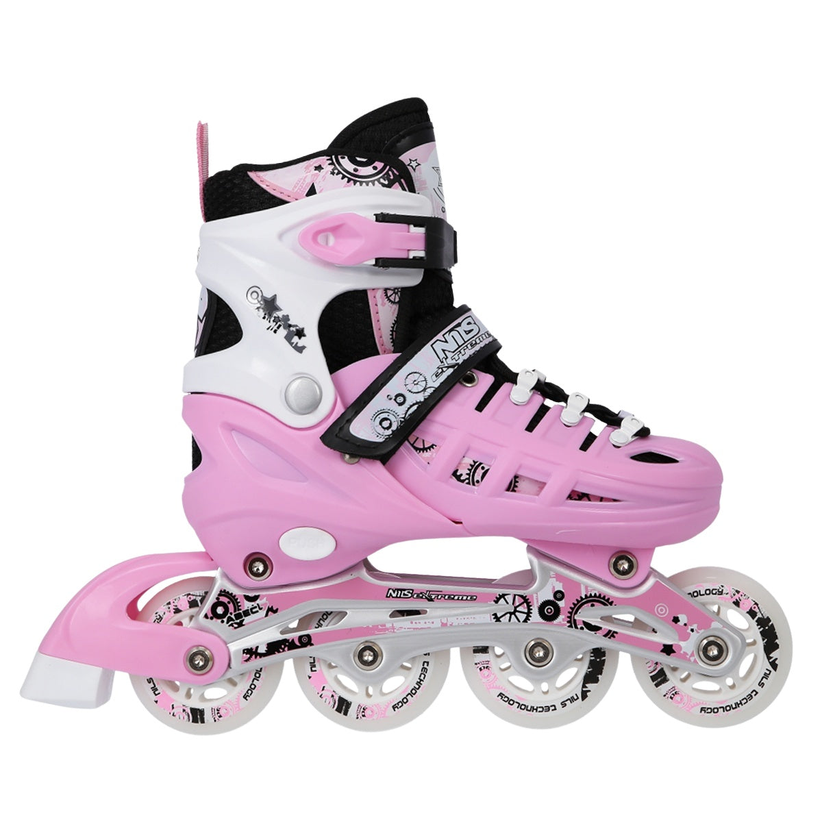 4-in-1 Inline/Ice Skates, Pink, Size S (31-34)