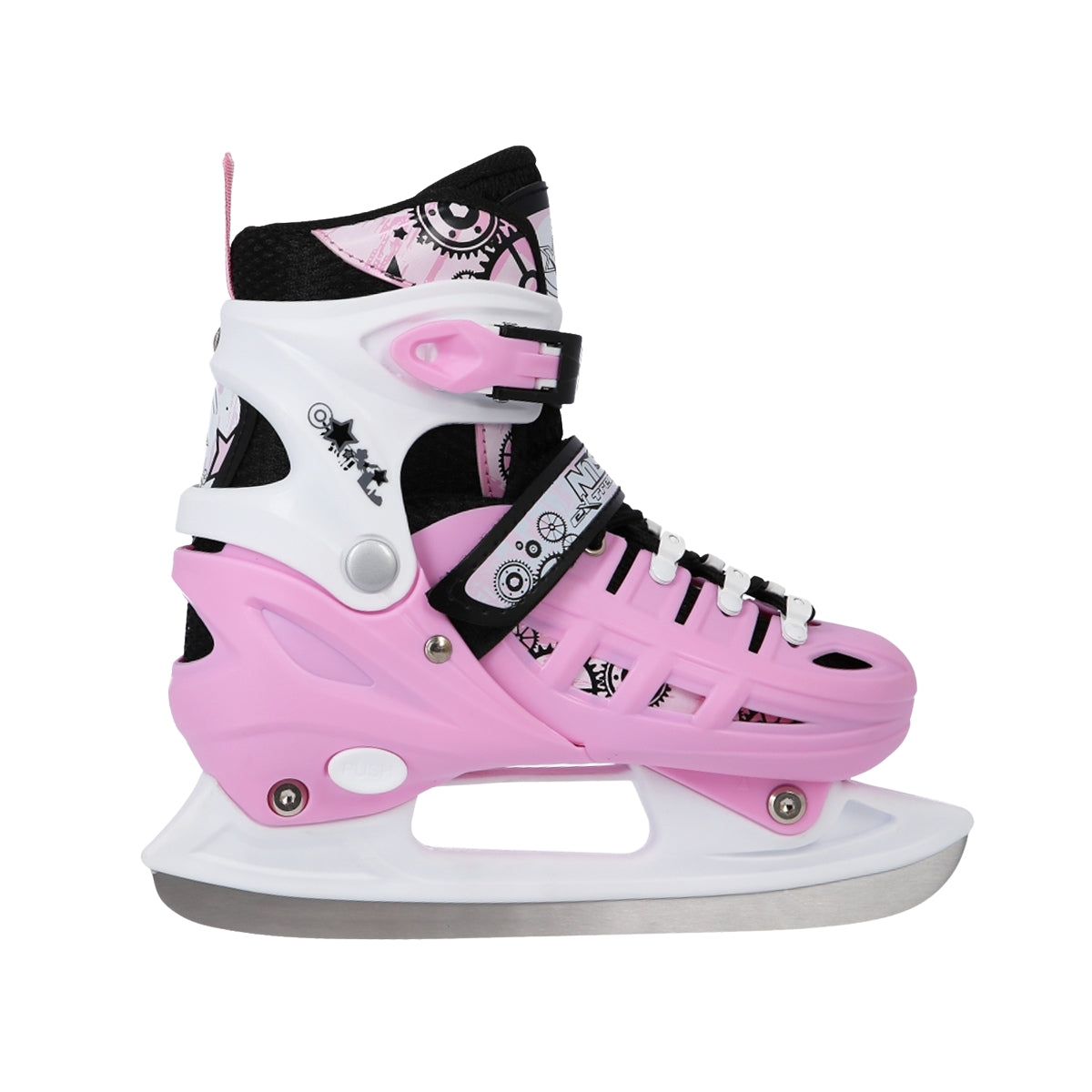 4-in-1 Inline/Ice Skates, Pink, Size S (31-34)