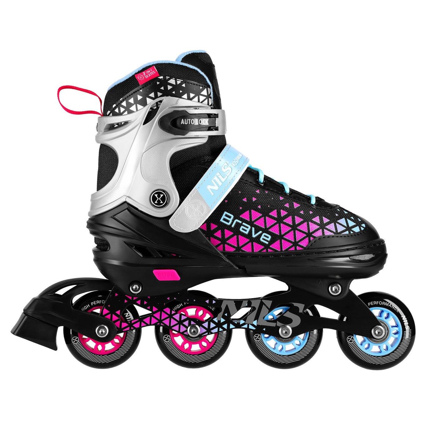 4-in-1 Inline & Ice Skates Set, Pink, Size S (29-33)