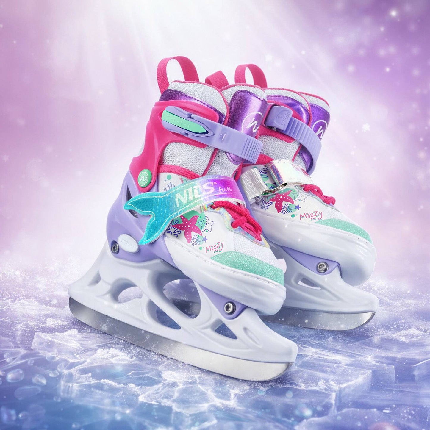 4-in-1 Kids Skates Set, Adjustable Size M (35-38)
