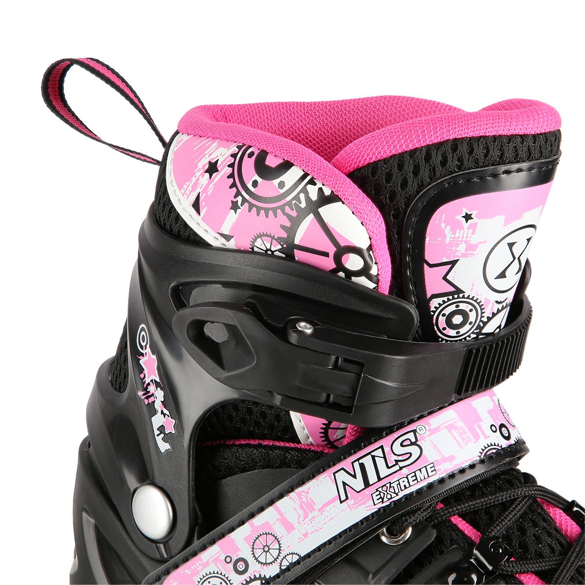4-in-1 Pink LED Inline/Ice Skates, Size S (31-34)
