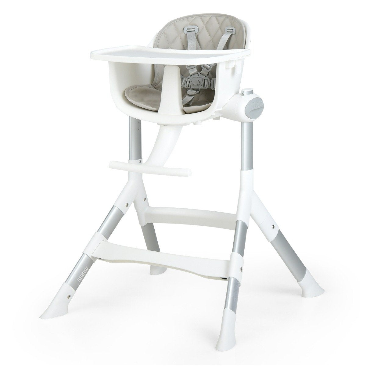 4 in 1 baby chair baby high chair convertible with 5-way adjustable height gray
