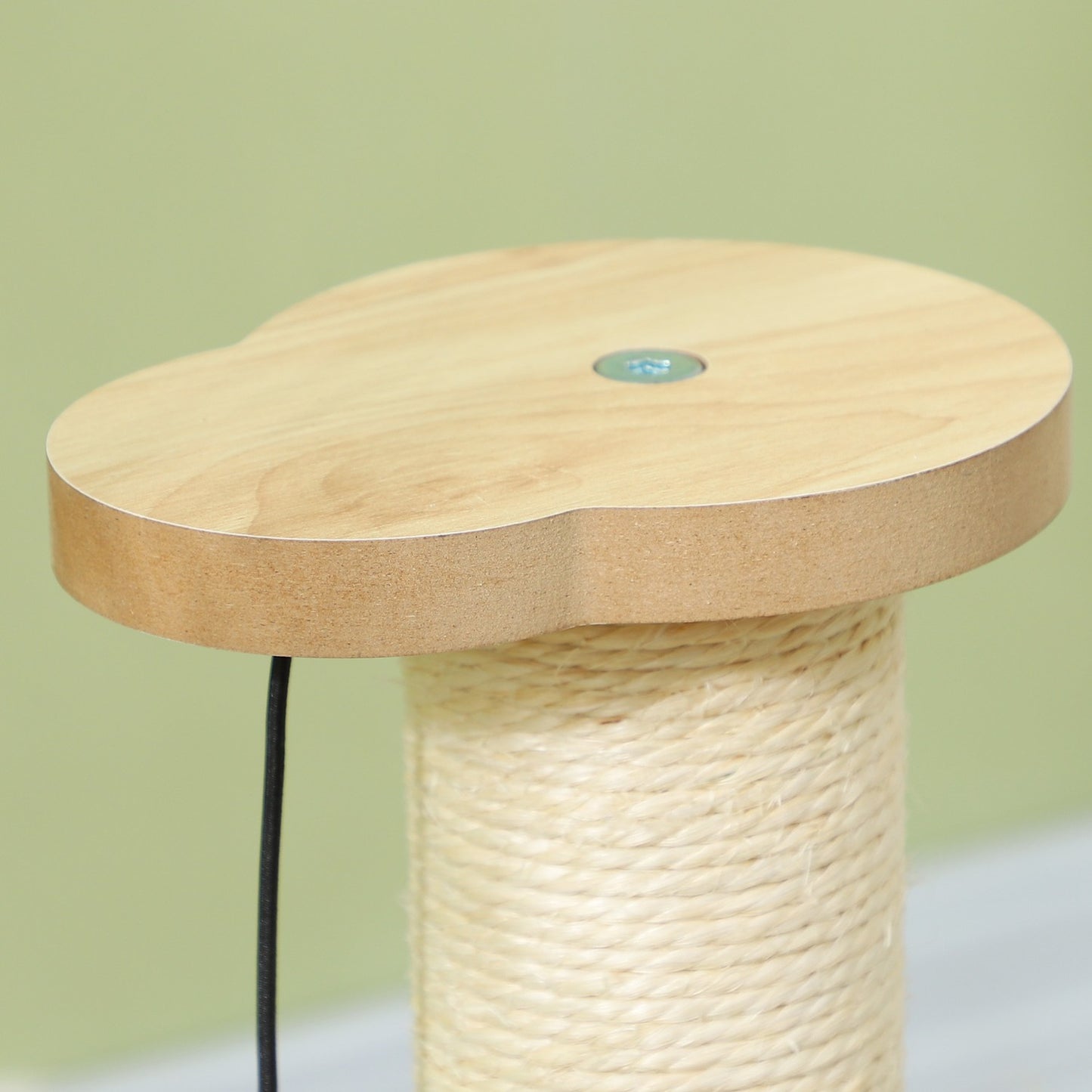 Sisal Cat Scratching Post with Play Ball, Oak, 49cm