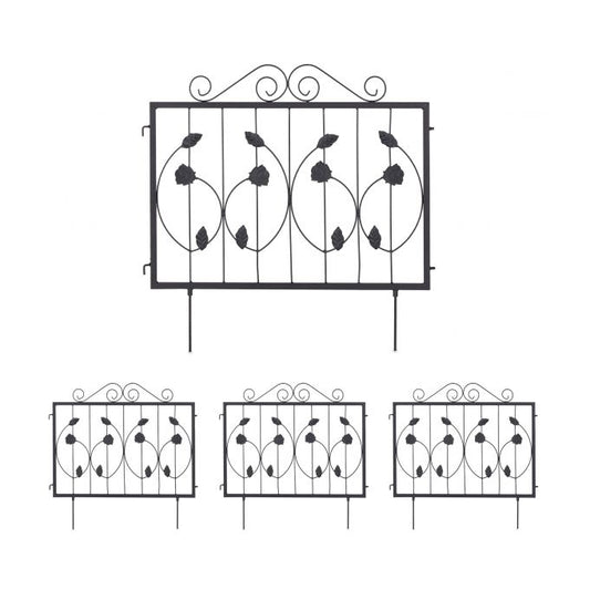 4-part flower bed fence in metal