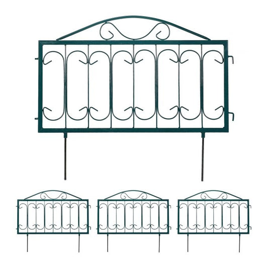 4-part flower bed fence in metal