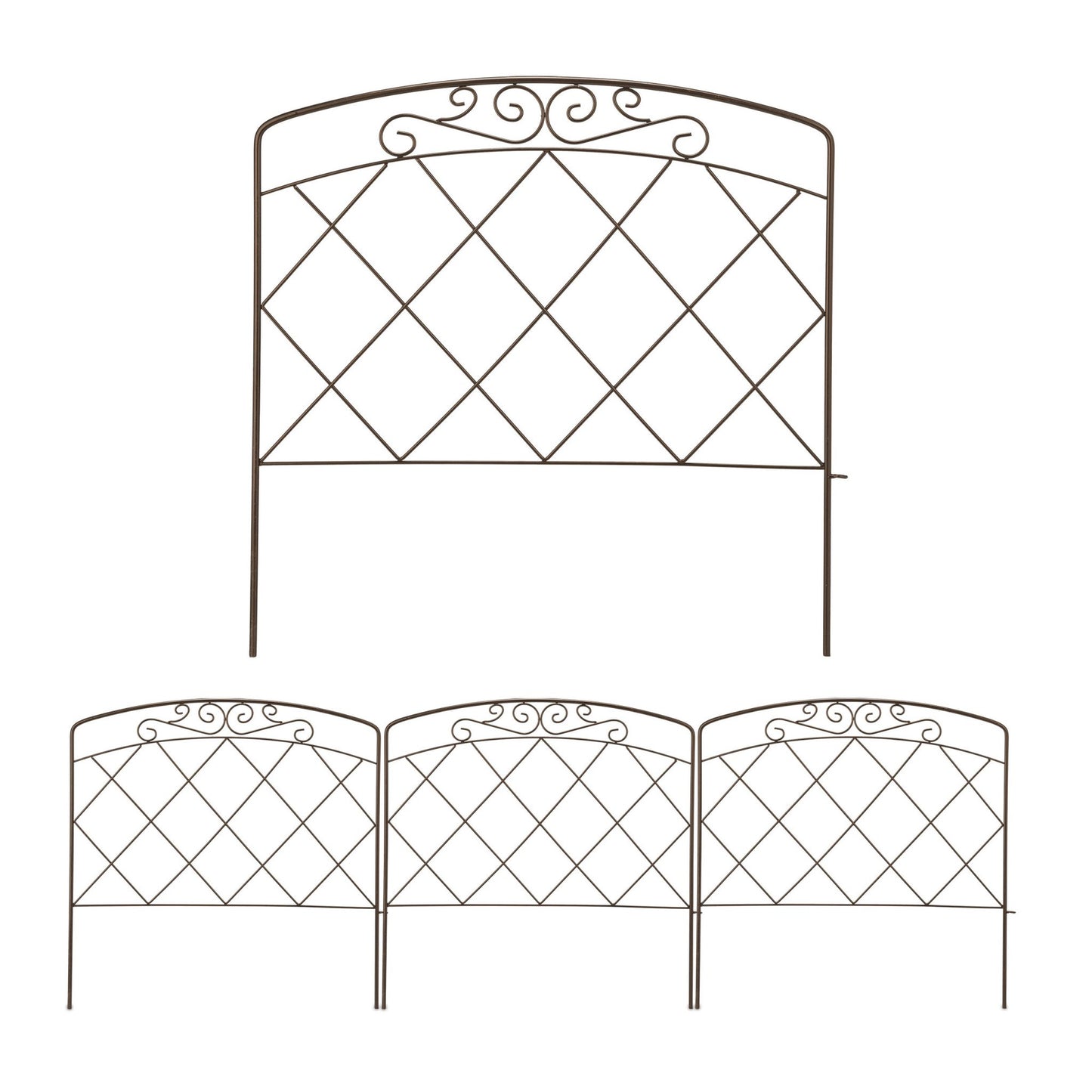 4-part metal bed rail