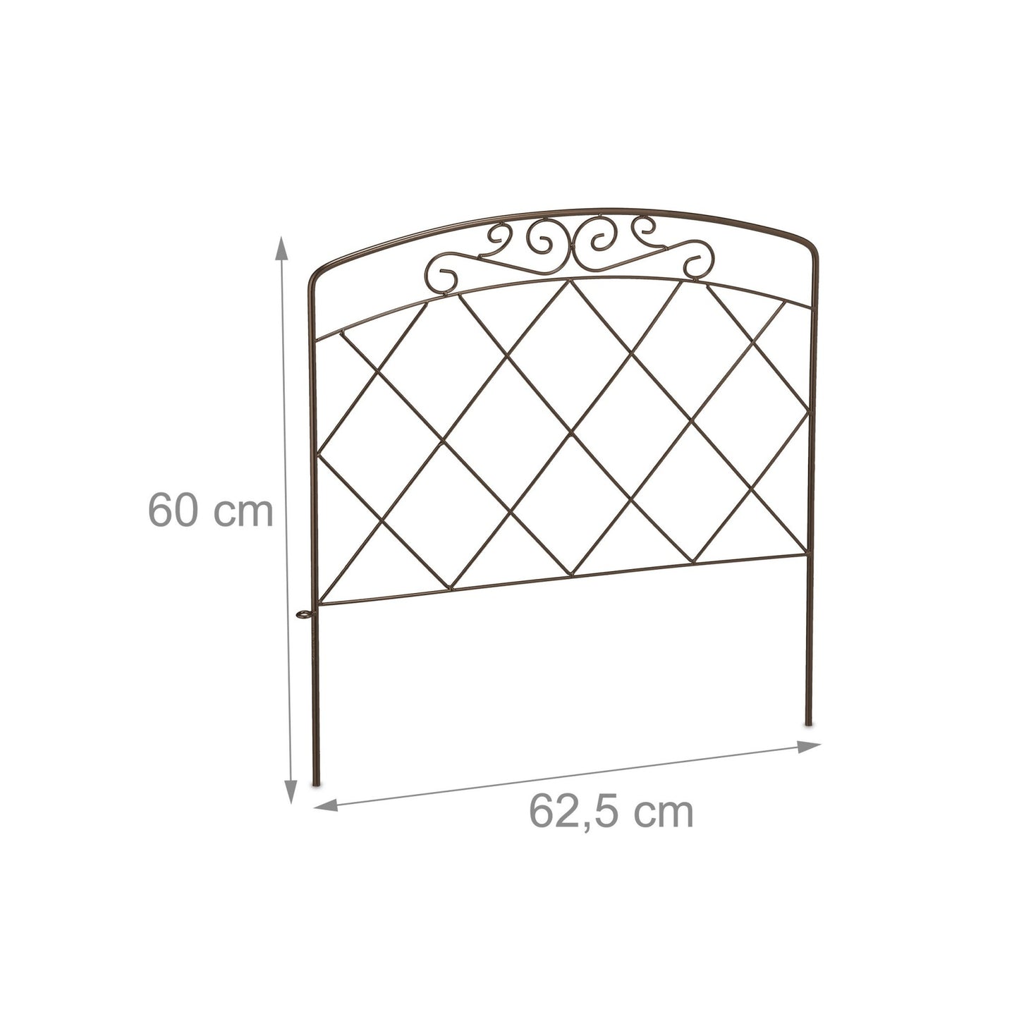4-part metal bed rail