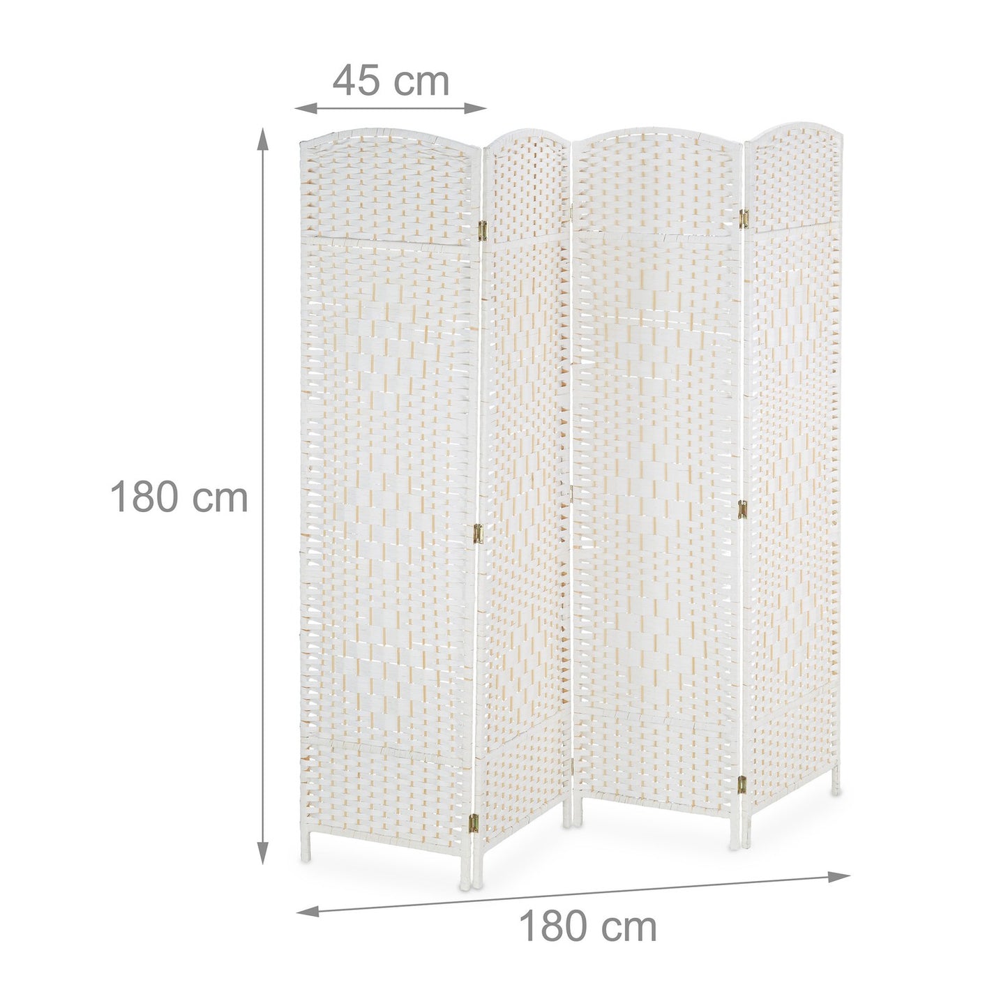 4-part screen in white