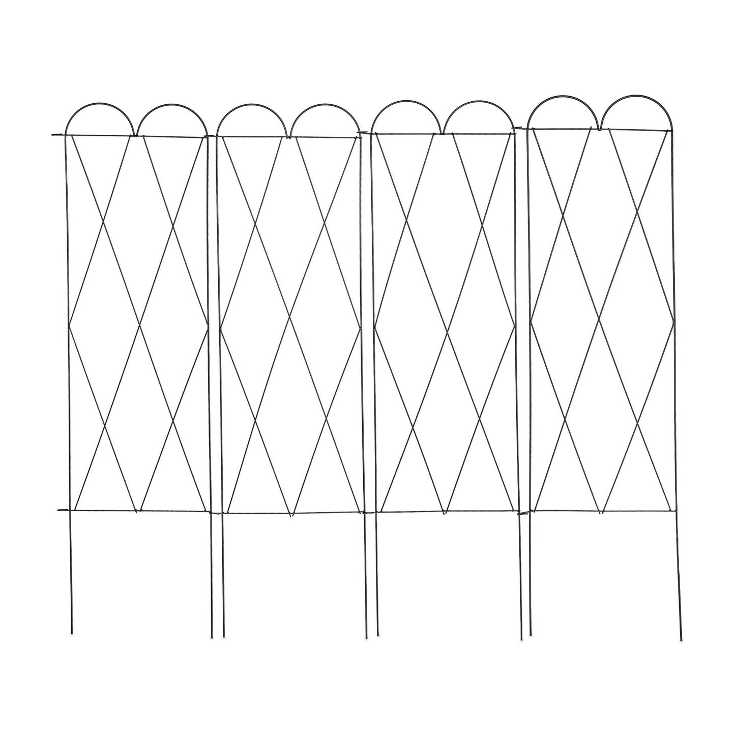 4-part trellis in rust color, set of 3