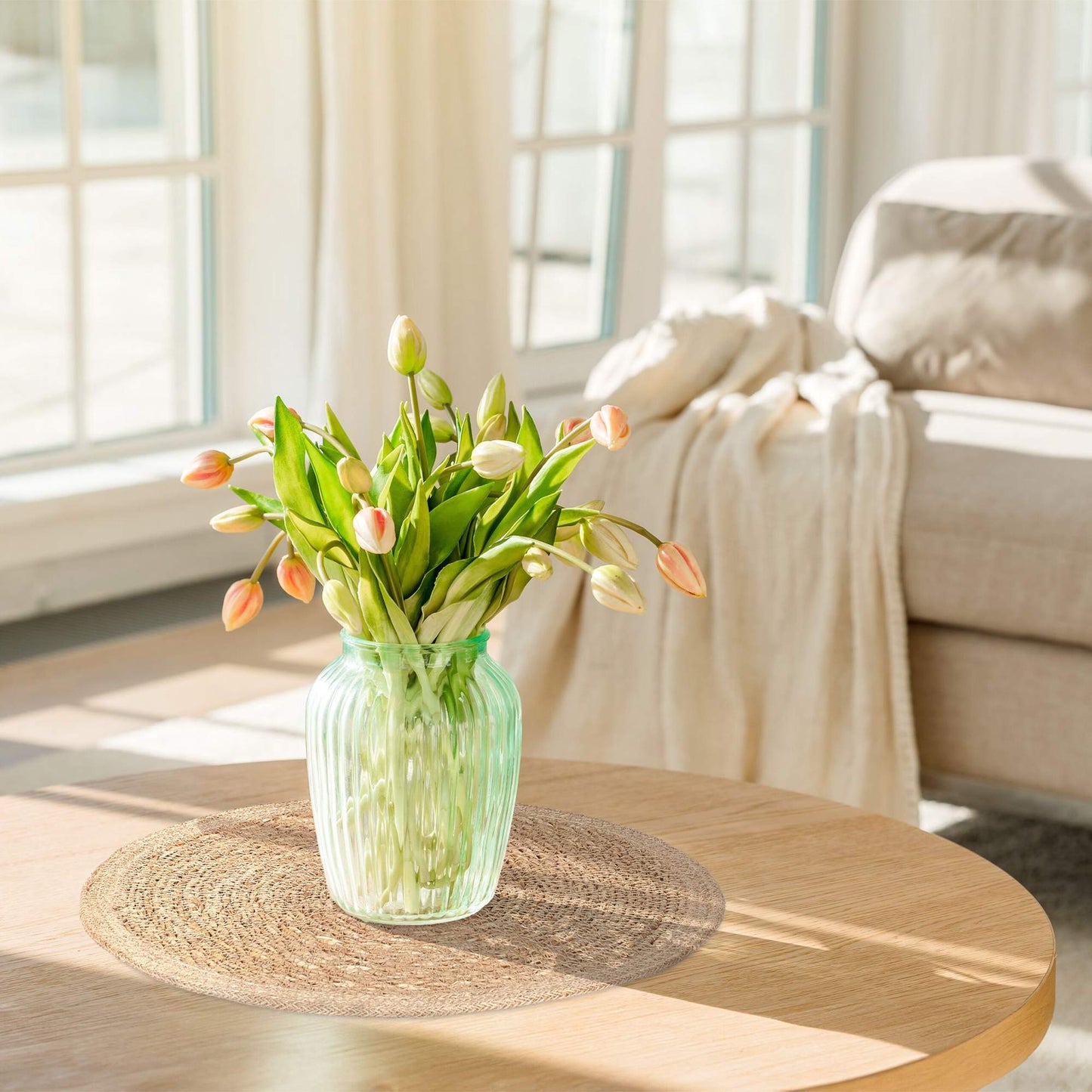 4-part water hyacinth table tray