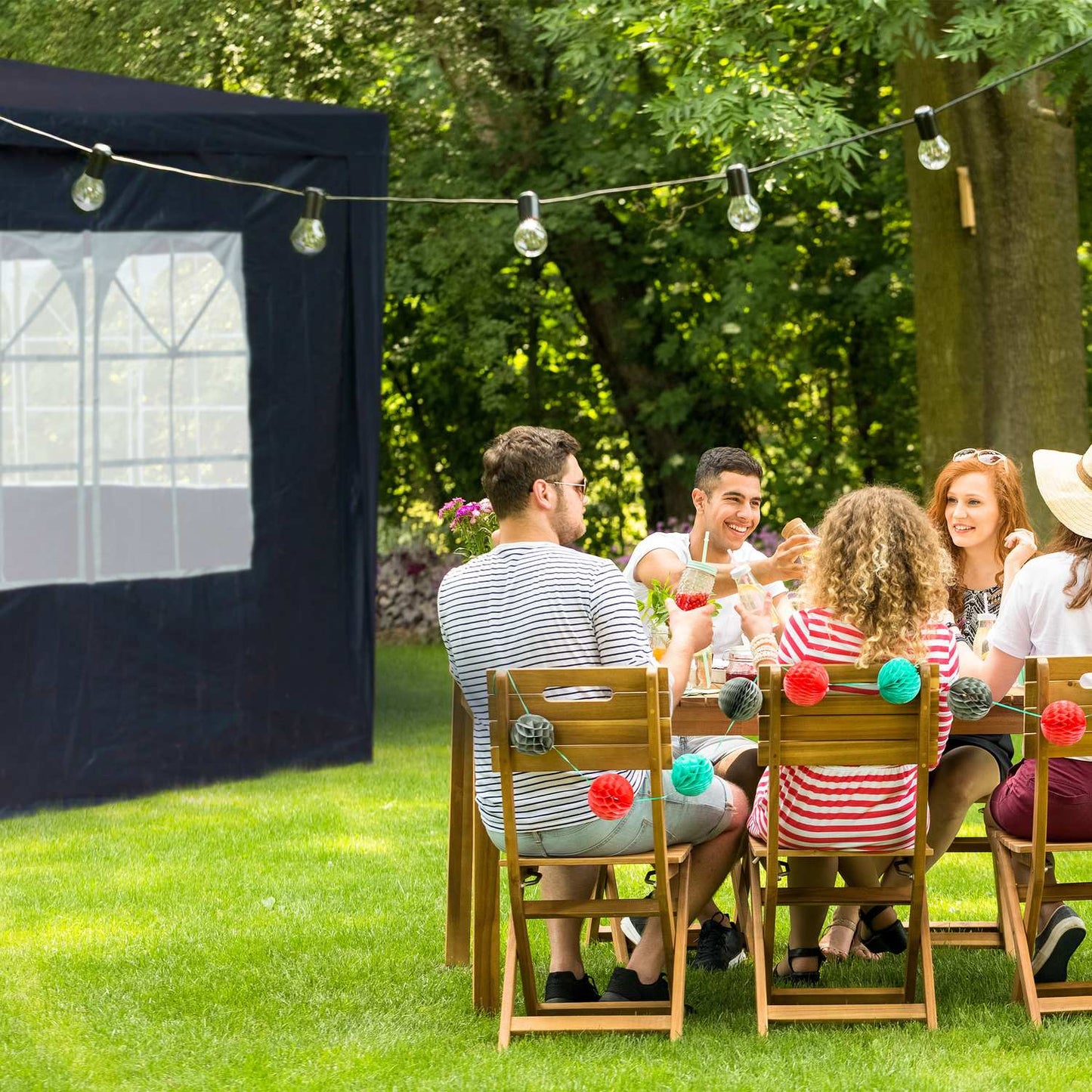 4 pcs. side walls for party tents