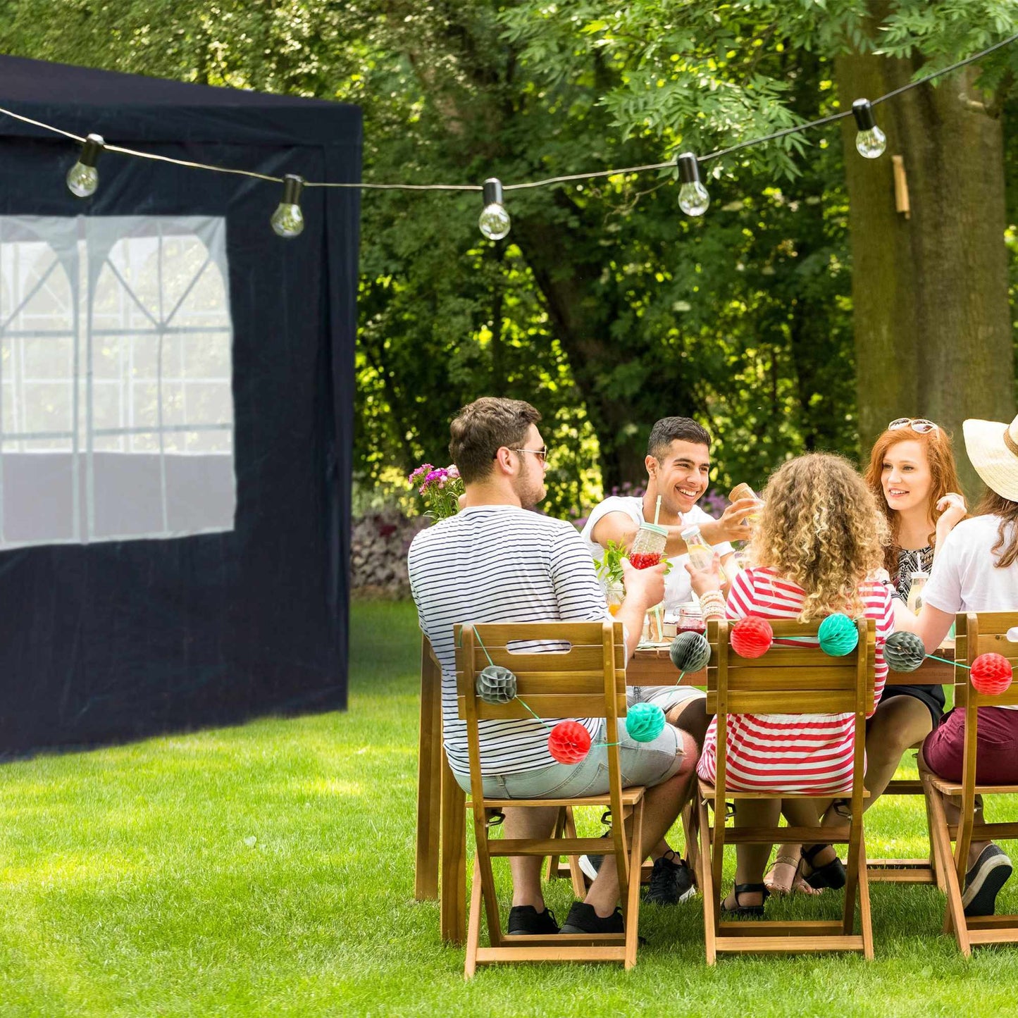 4 pcs. side walls for party tents