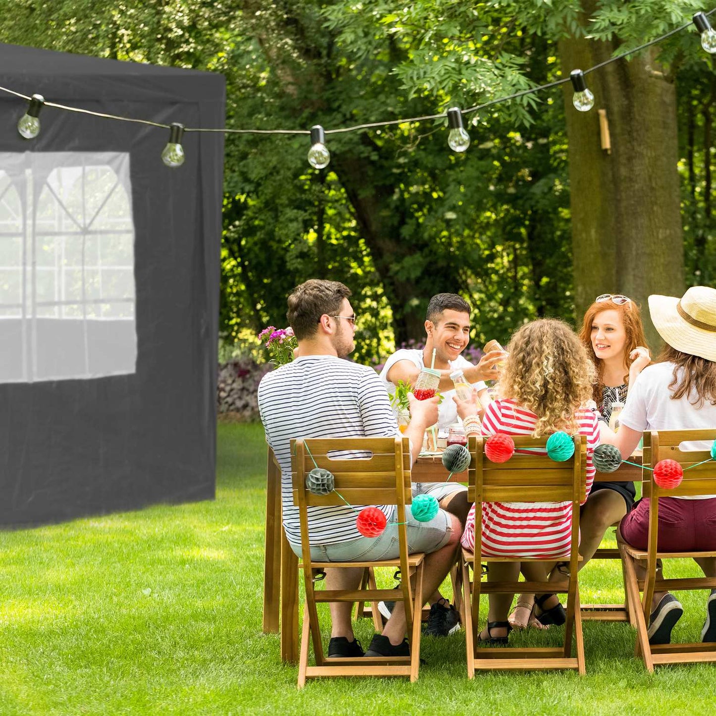 4 pcs. side walls for party tents
