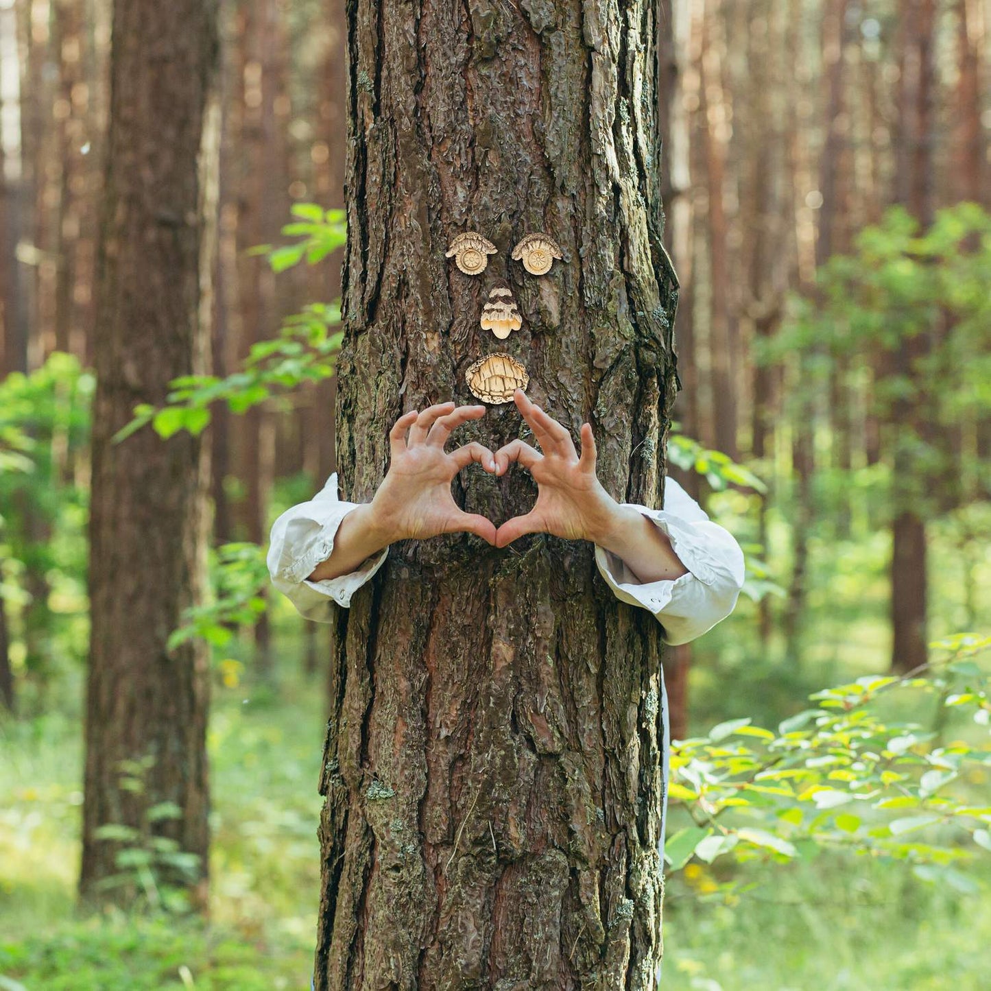 4-piece Tree Face