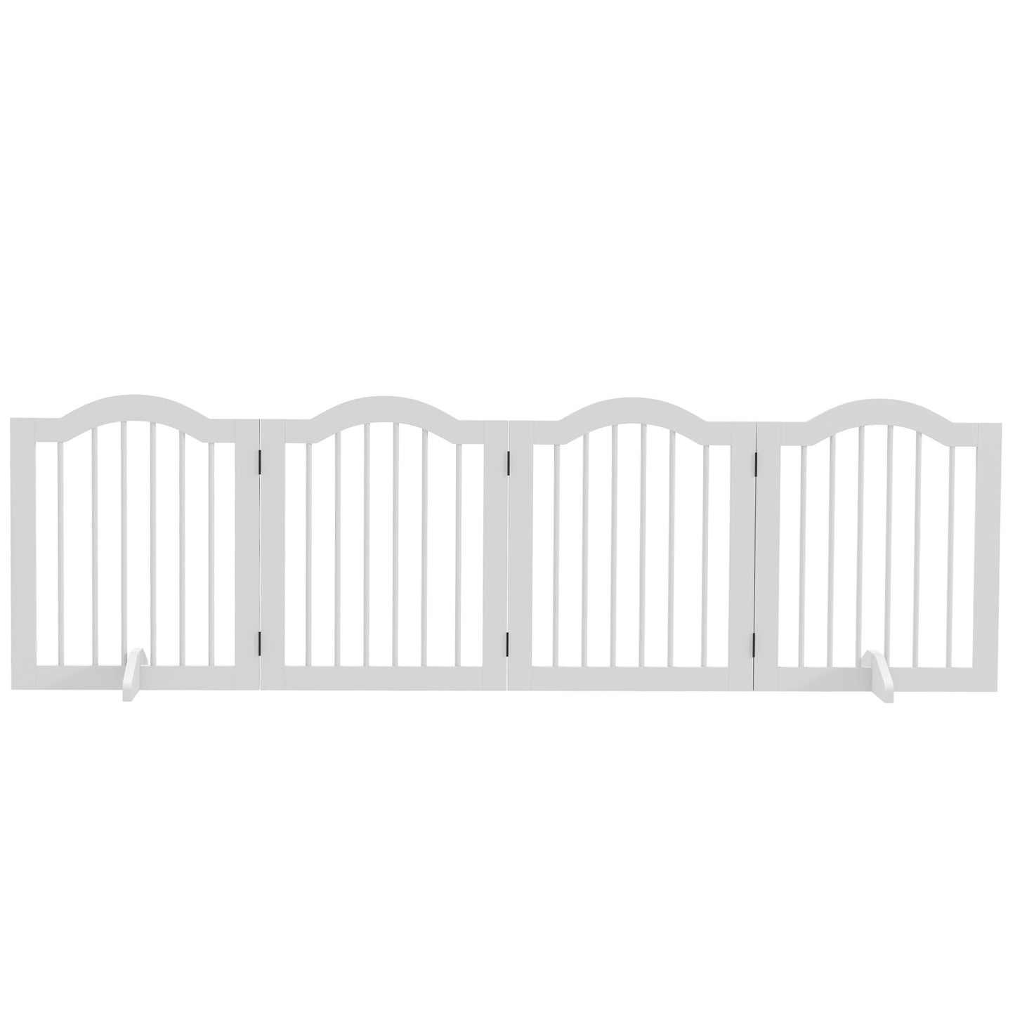 Folding dog gate with door, freestanding beam 203x61 cm