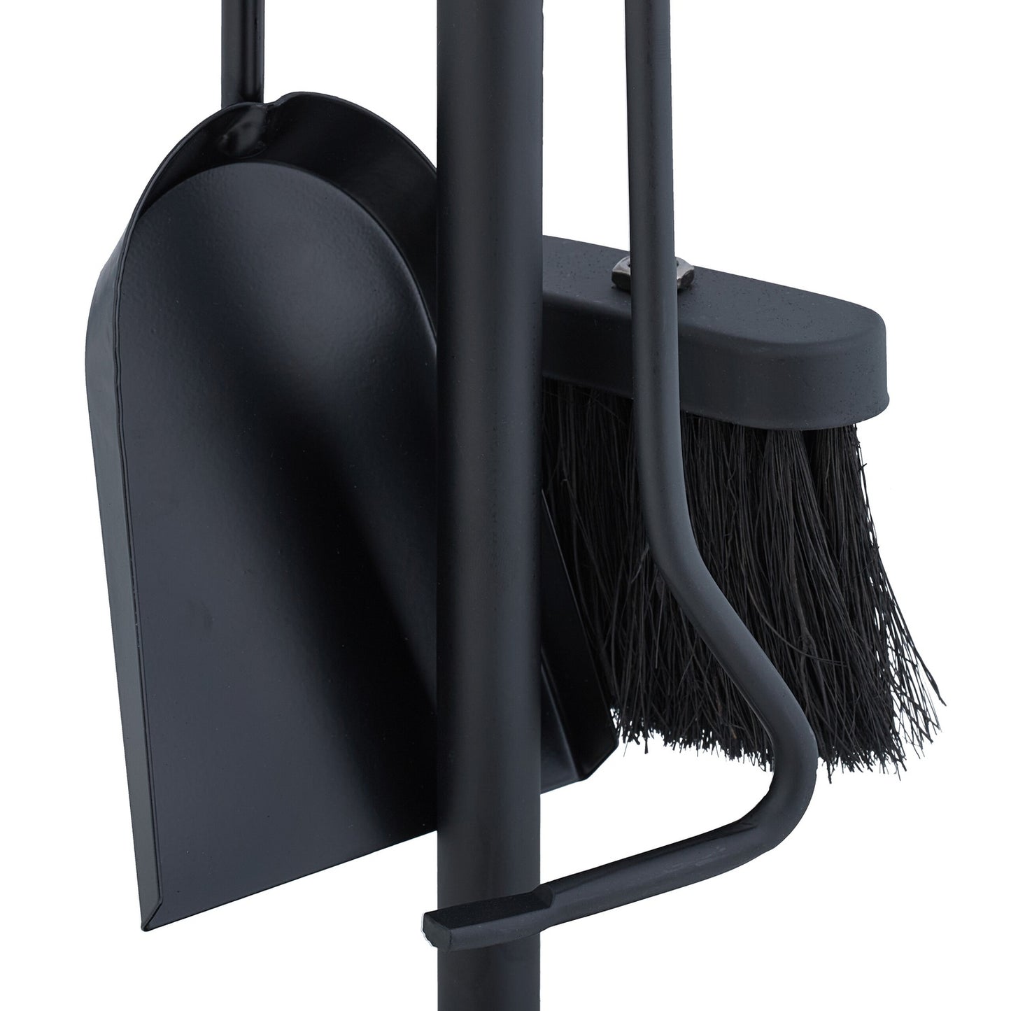 4-piece fireplace set in black