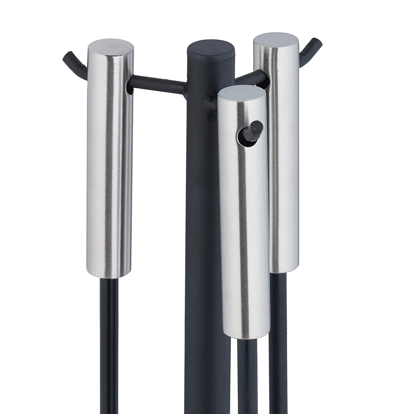 4-piece fireplace set in black