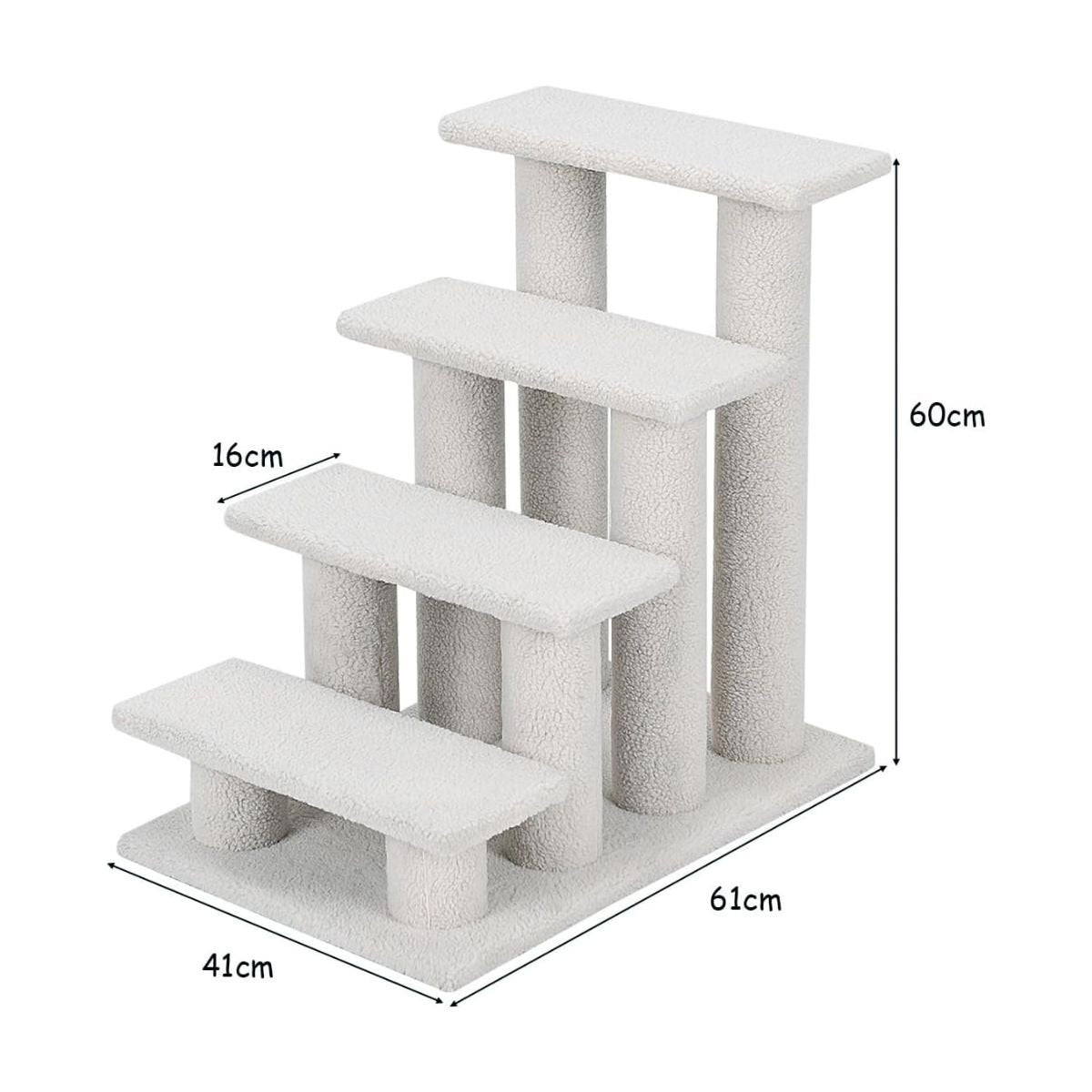 4 steps animal stairs for cats and dogs up to 25 kg cat stairs dog stairs beige