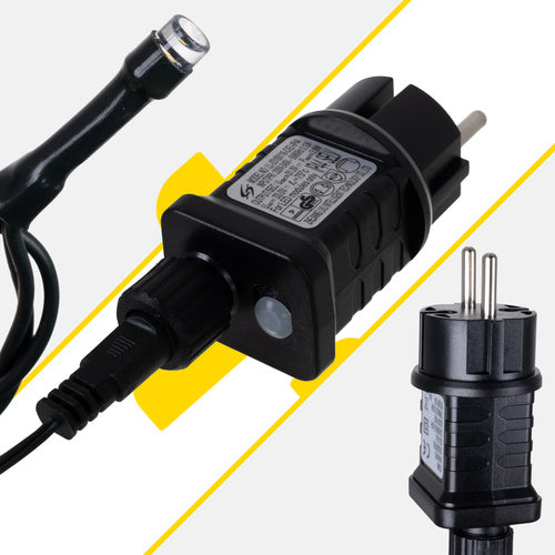 500 LED Warm White Christmas Lights, 35m, 8 Modes, IP44