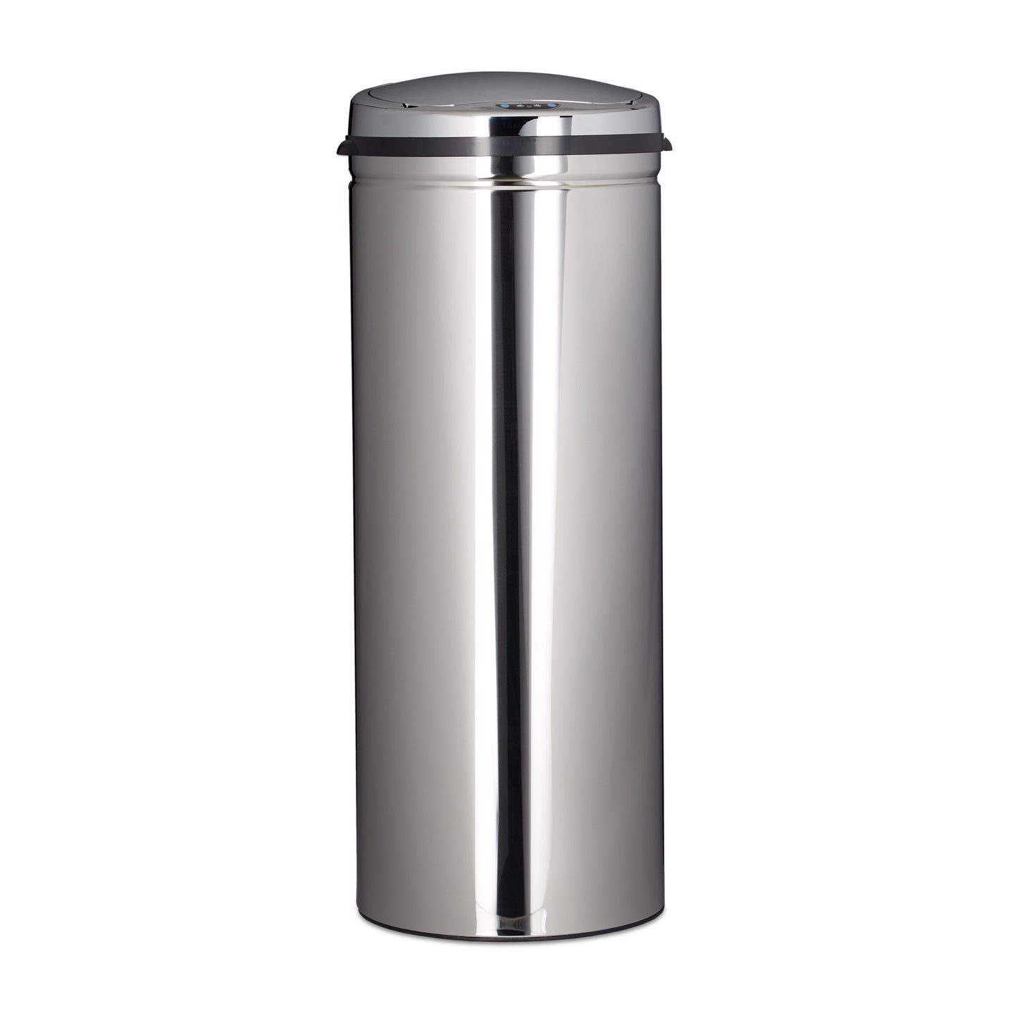 50 L Waste Bin Stainless Steel Trash Can Paper Basket Metal Garbage Storage