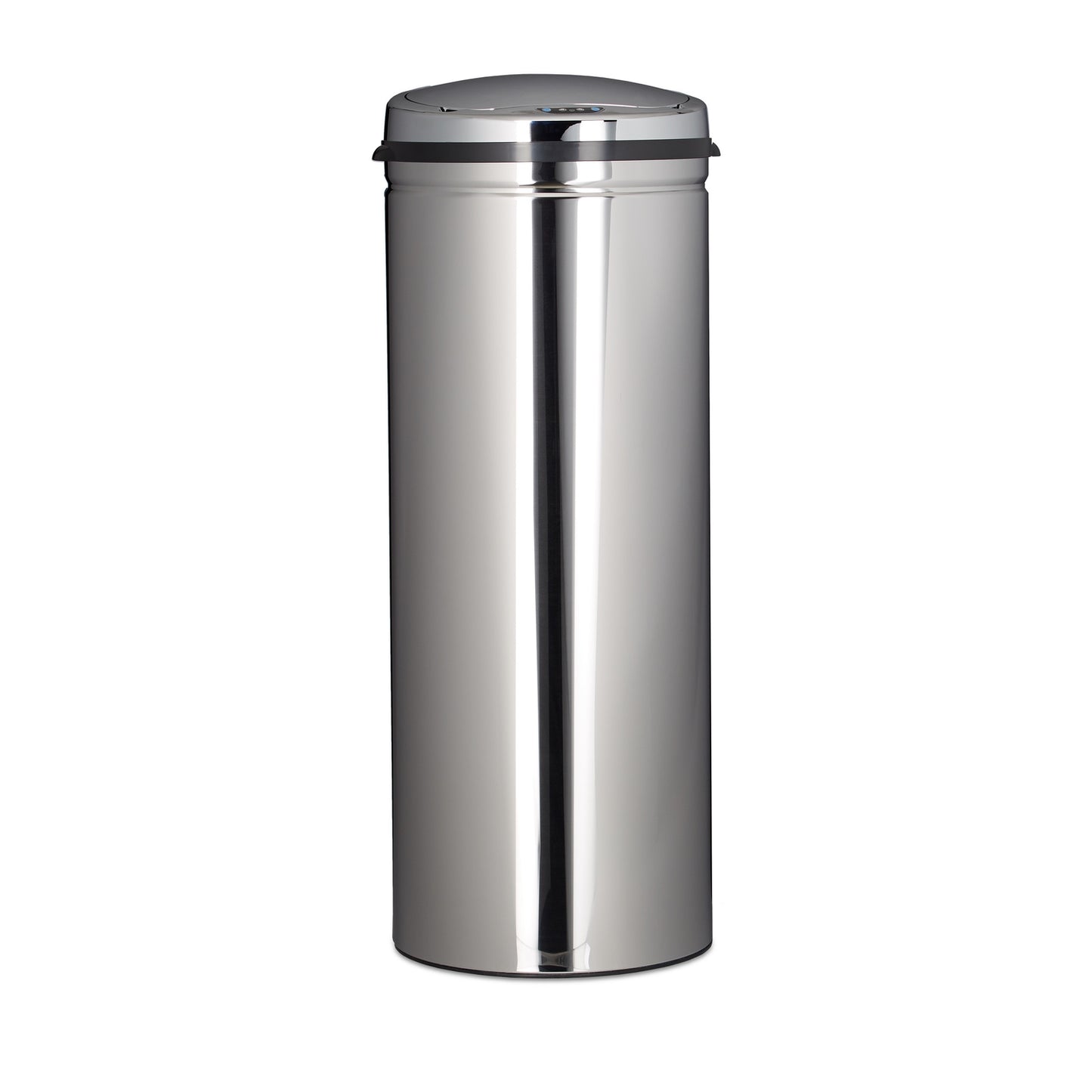 50 L Waste Bin Stainless Steel Trash Can Paper Basket Metal Garbage Storage