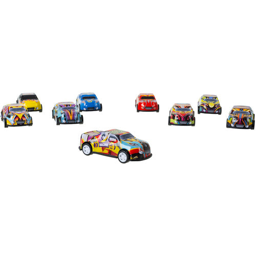 50 Pull-Back Toy Cars with Suitcase – No Batteries Needed