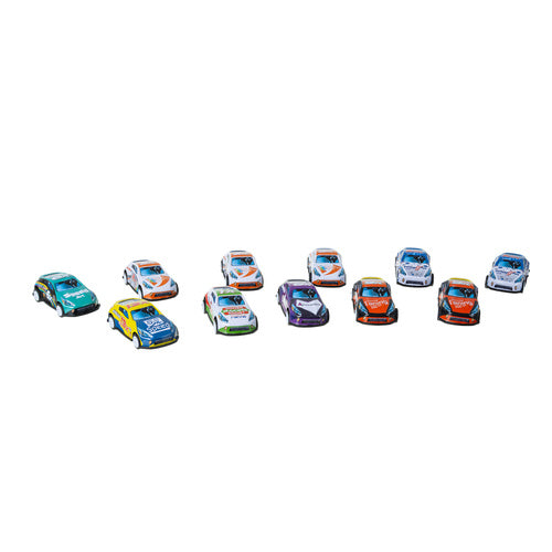 50 Pull-Back Toy Cars with Suitcase – No Batteries Needed