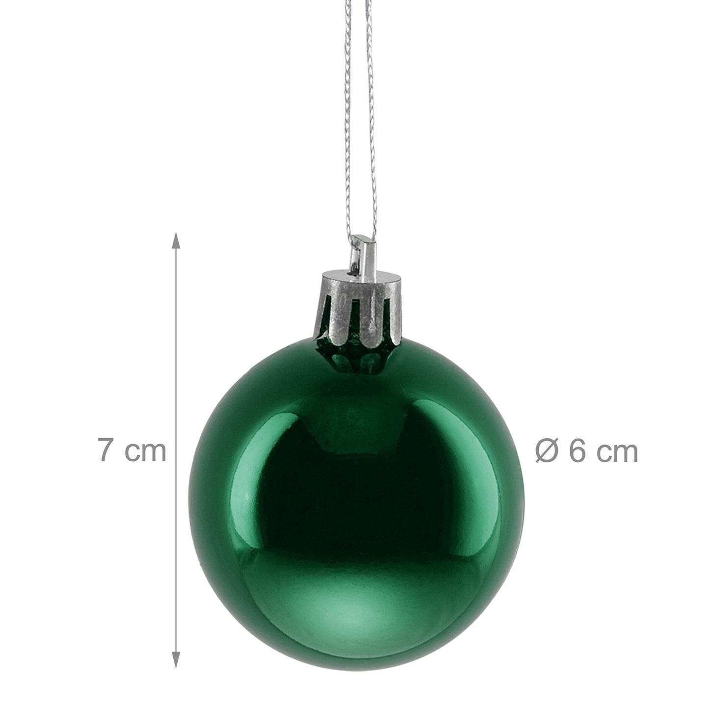 50 Shiny Christmas Tree Baubles – Decorative Set