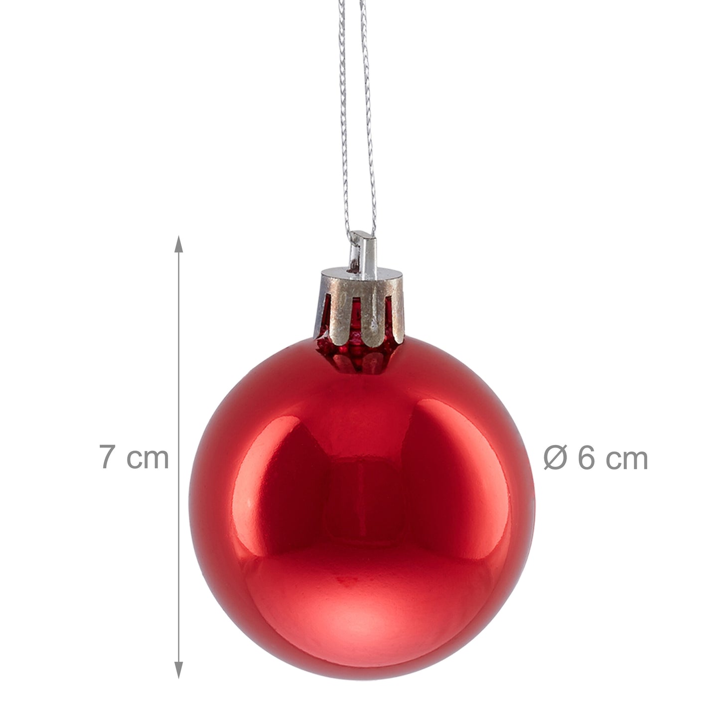 50 Shiny Christmas Tree Baubles – Decorative Set