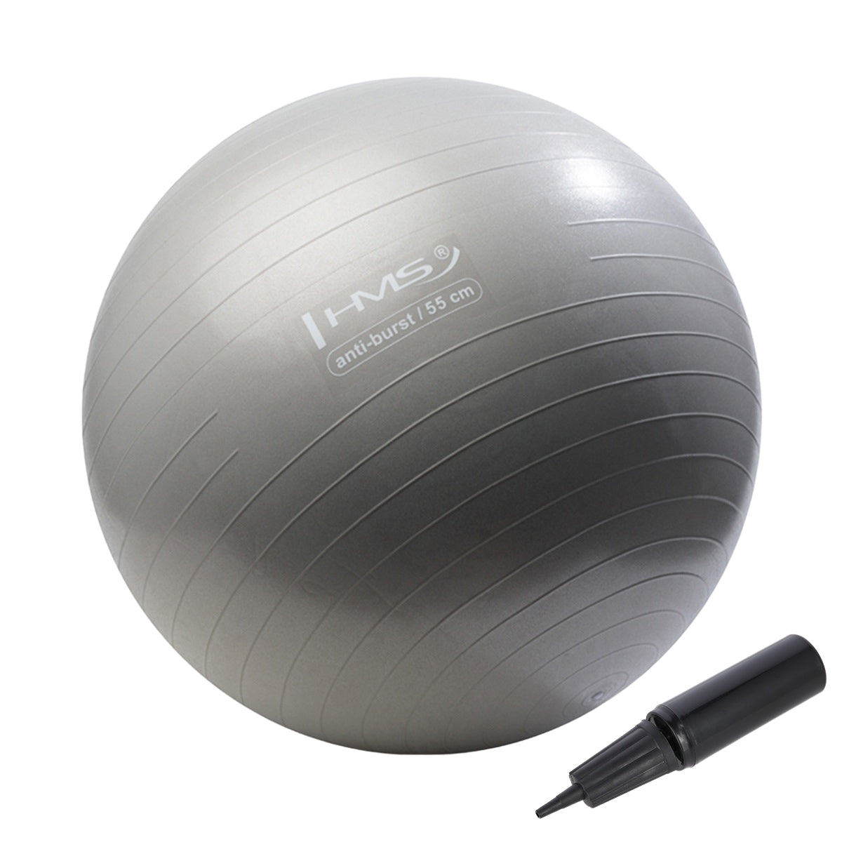 55cm Graphite Gym Ball – Anti-Burst Stability Ball