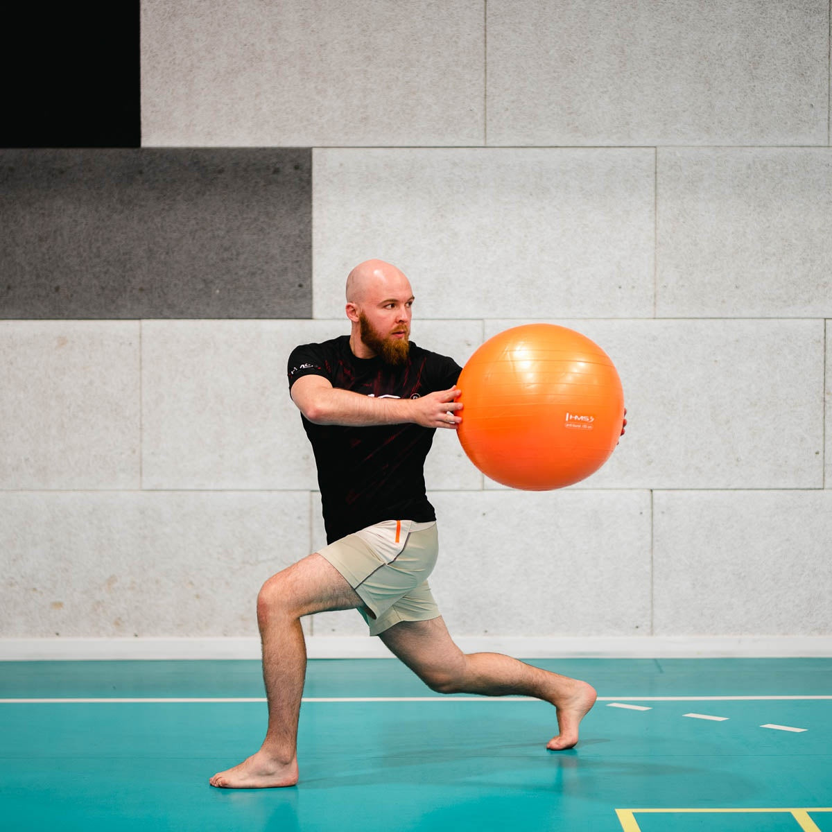 55cm Orange Gym Ball – Anti-Burst, Non-Slip Surface