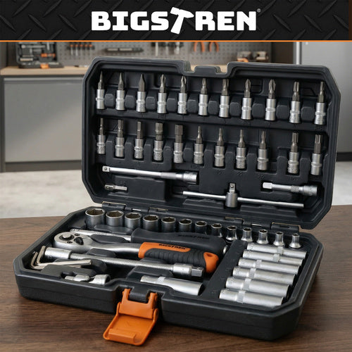56-Piece Tool Set with 1/4" Socket Wrenches, Case