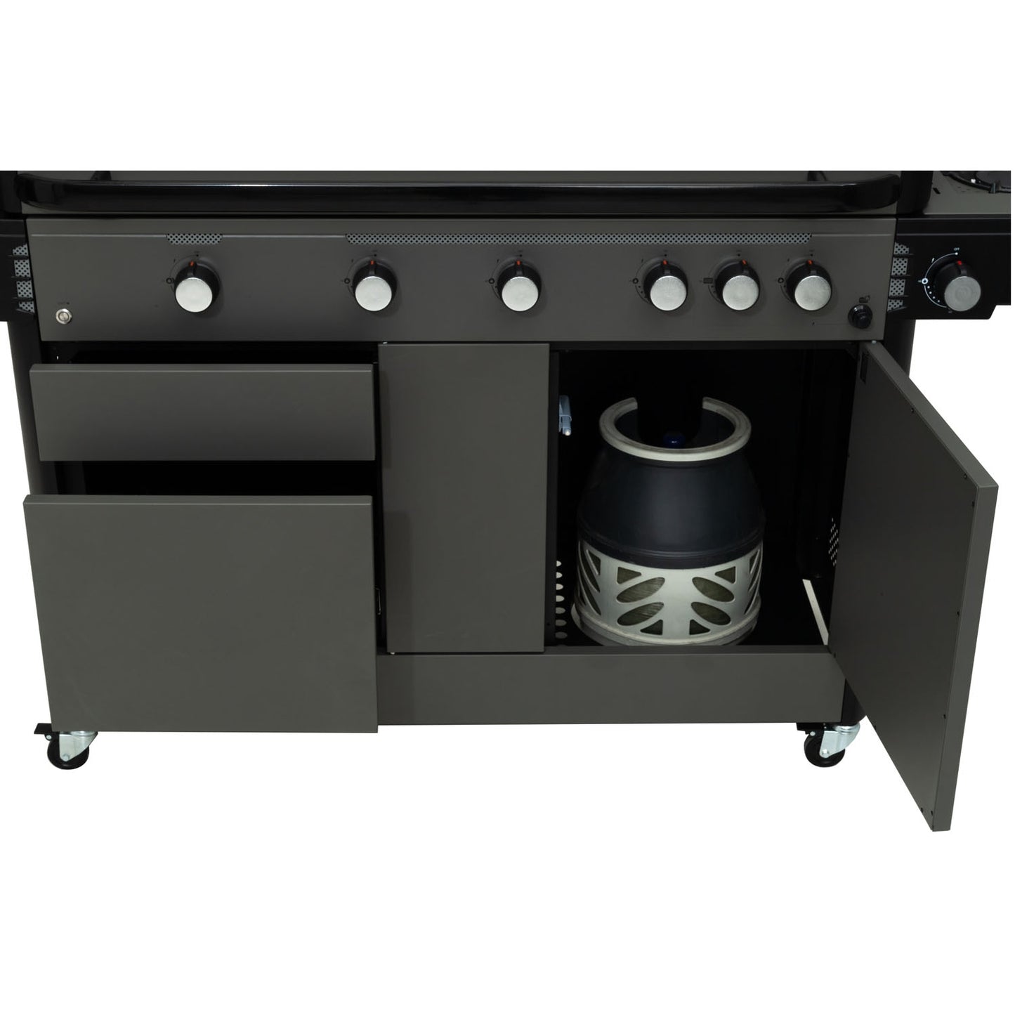 5-Burner Gas Grill with Side and Rear Burners