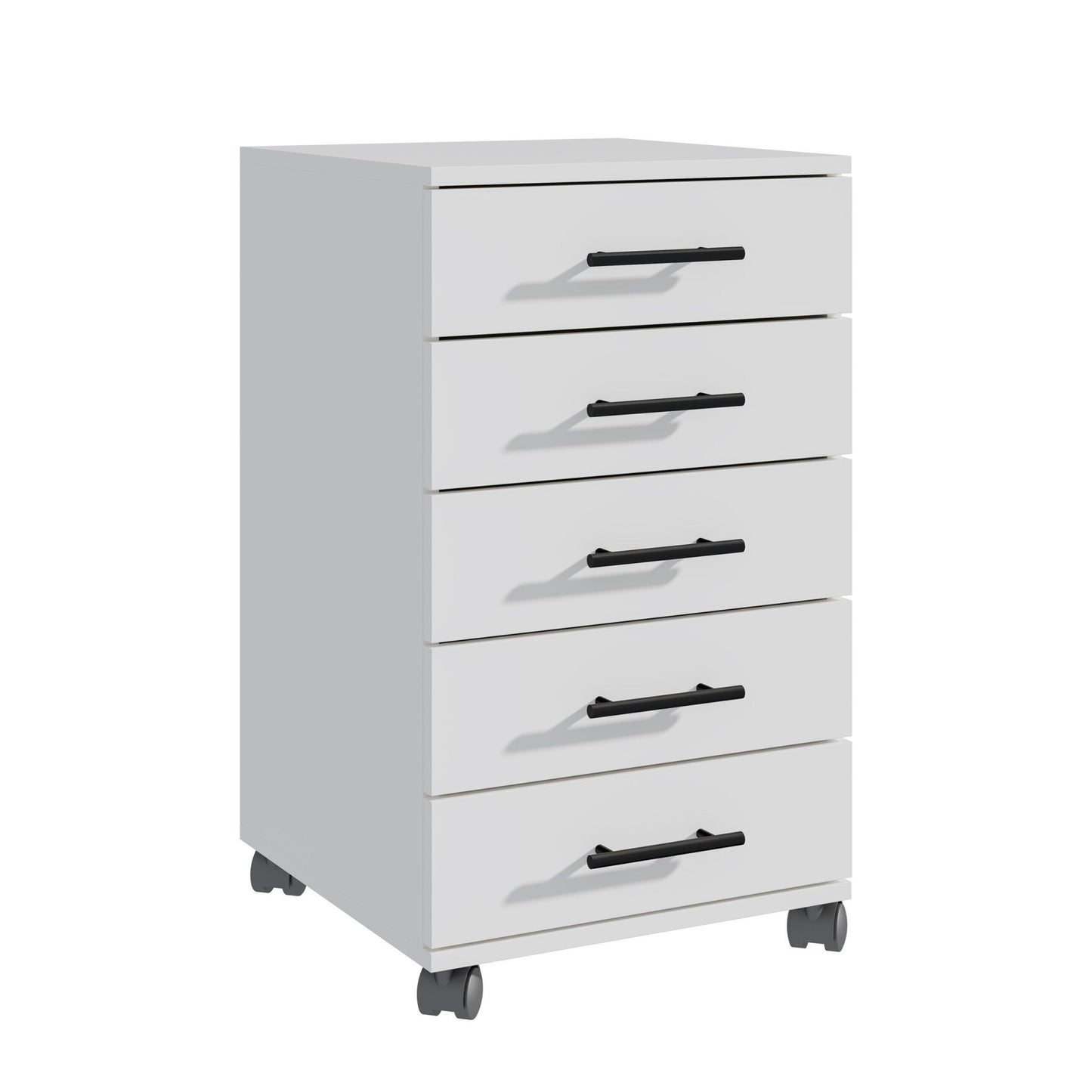 5-Drawer Rolling Office Cabinet with Wheels