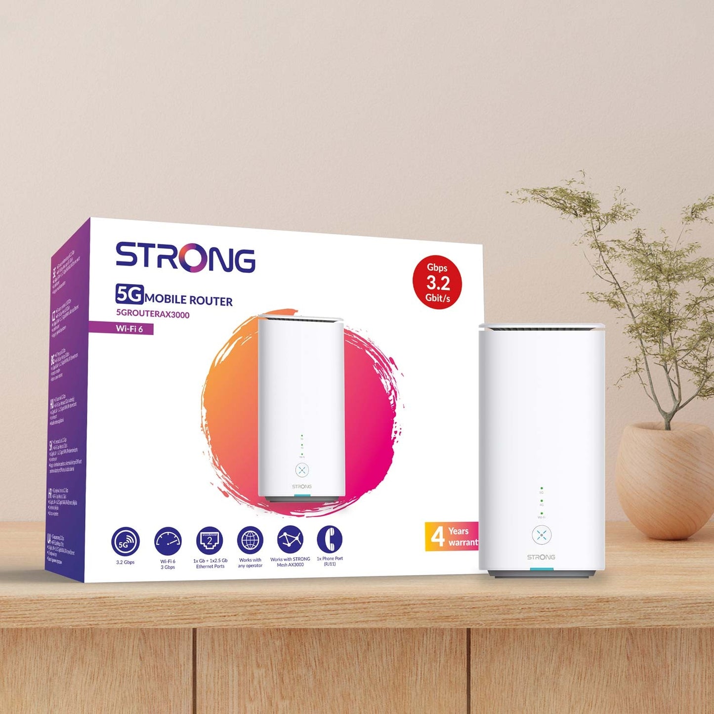 5G WiFi 6 Router, AX3000, Up to 3.2 Gbps Speed