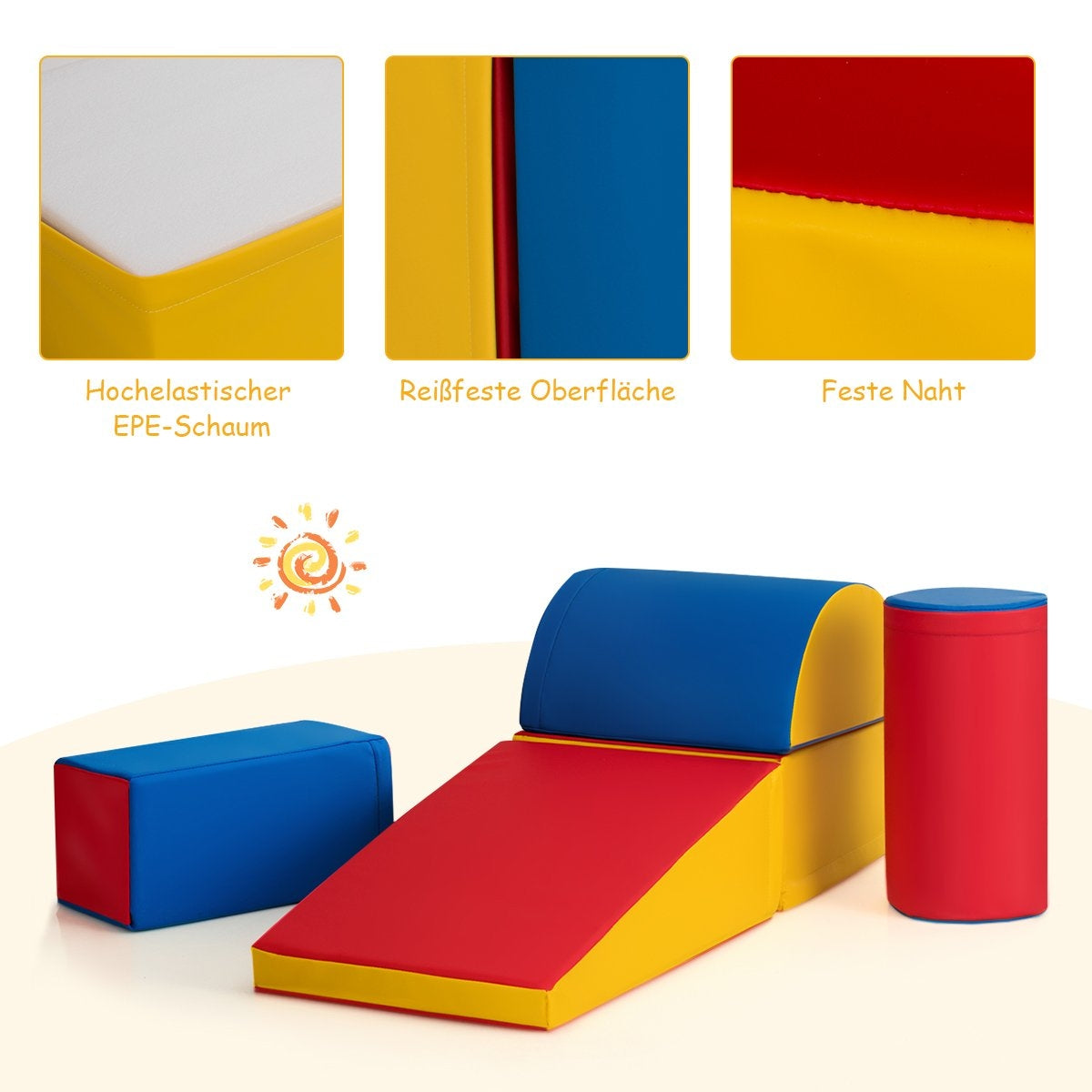 5 PCS. Foam building blocks for running around and climbing. Giant building blocks made of colorful foam