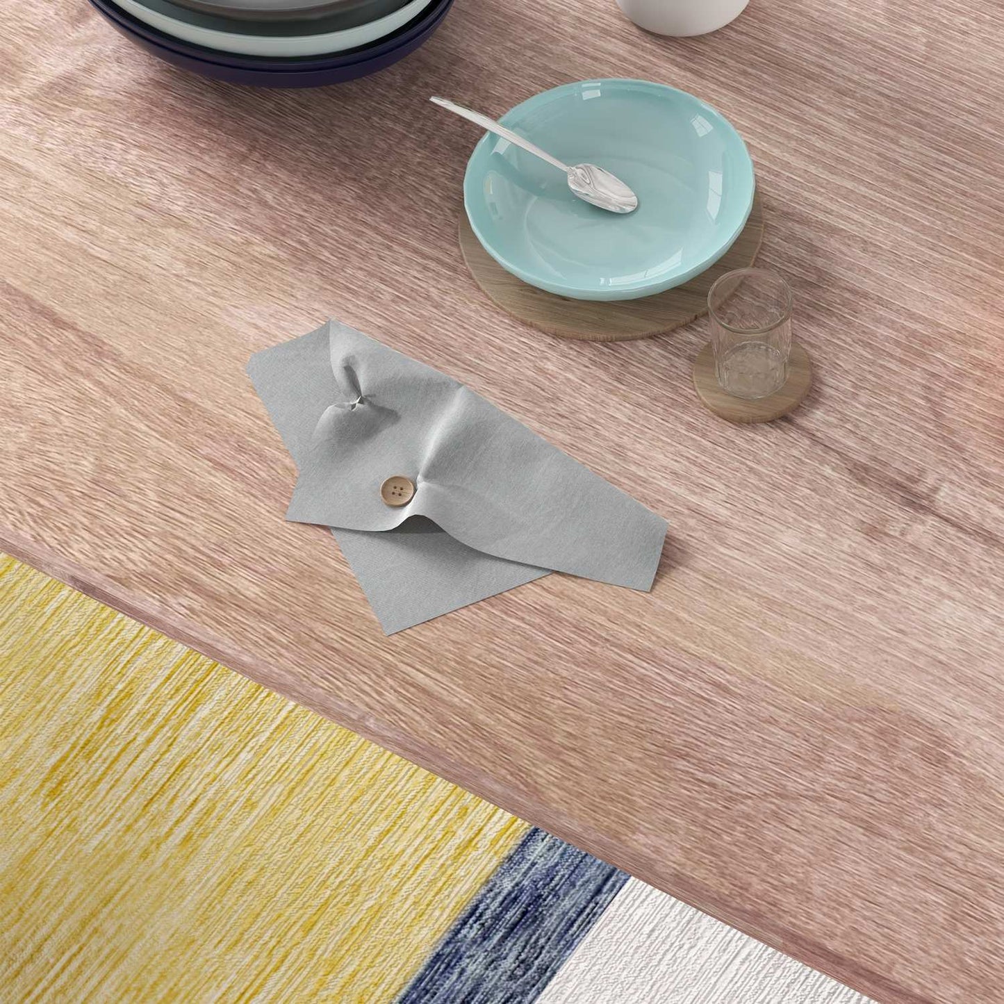 5-piece space-saving dining room set with steel table and chairs