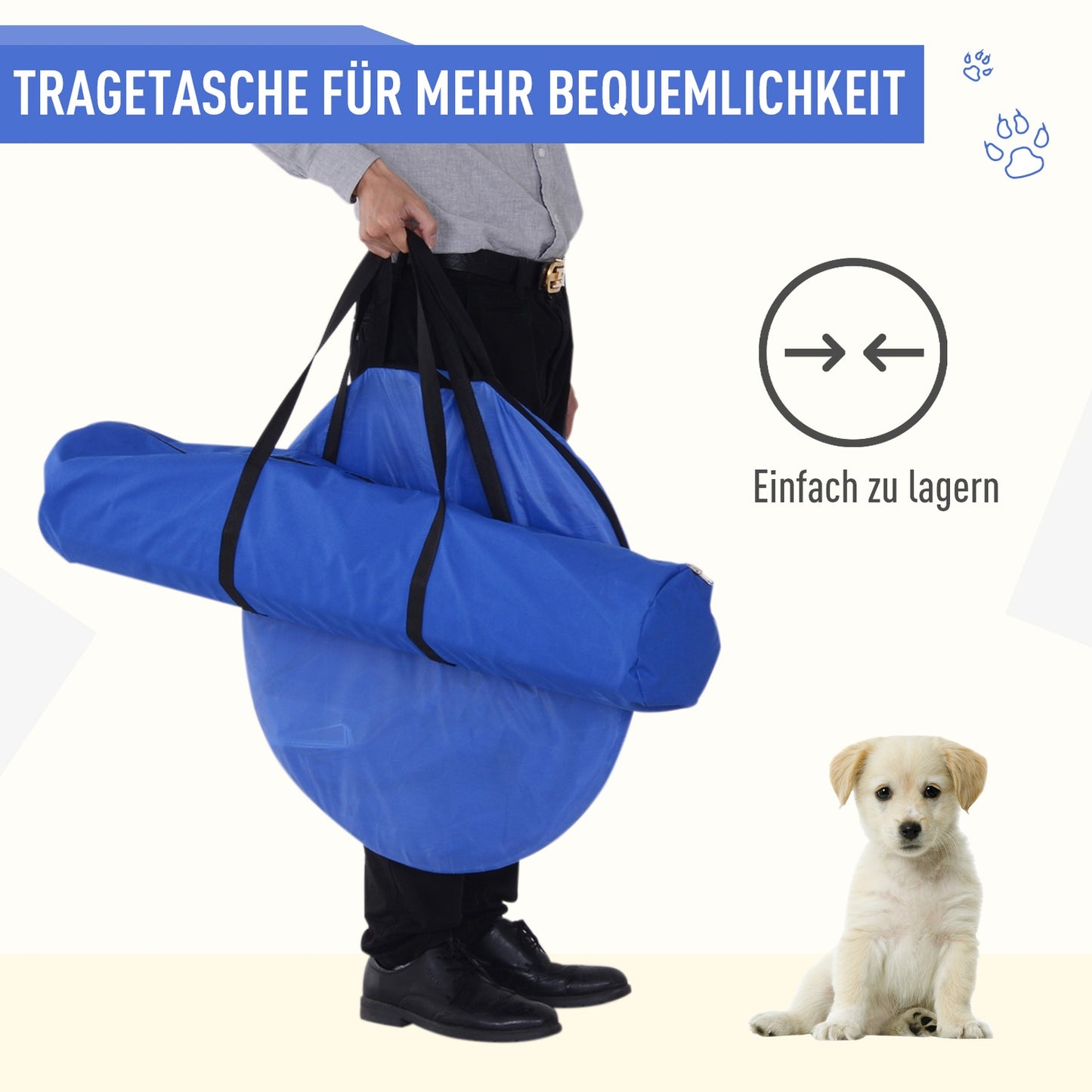 Dog Agility Set with Tunnel, Portable Training Kit