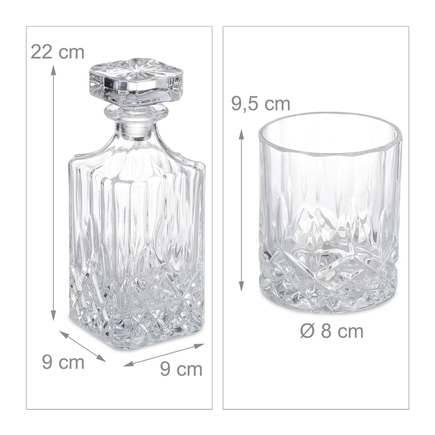 5-Piece Whisky Set Decanter & Glasses
