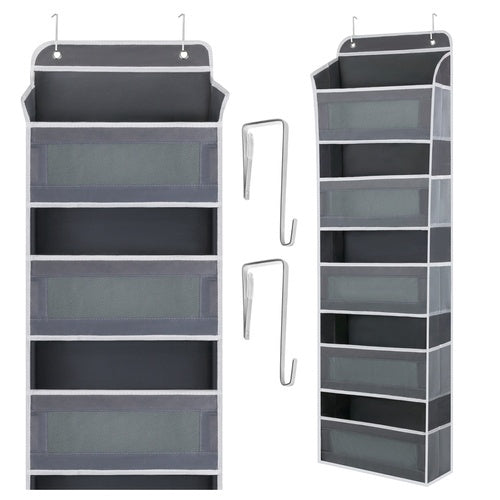 5-Shelf Hanging Door Organizer, Stainless Steel Hooks