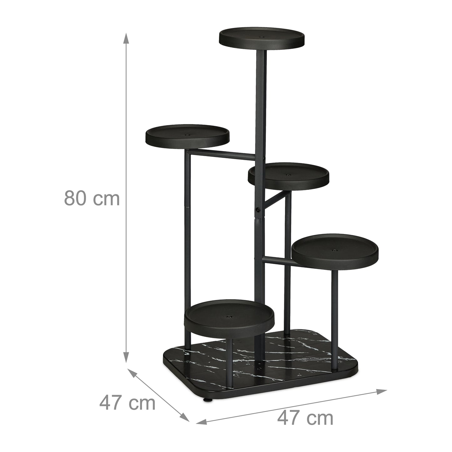 5-Tier Metal & Plastic Plant Stand