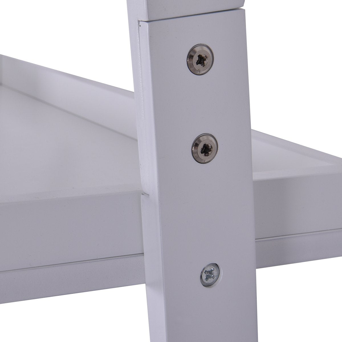 5-Tier White Ladder Shelf – Versatile Storage Unit