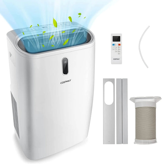 5 in 1 Air Conditioner 14000 BTU Heating & Cooling & Fan & Dehumidifying Portable Air Conditioner for 40 ㎡ 44.5 x 39 x 77 cm White